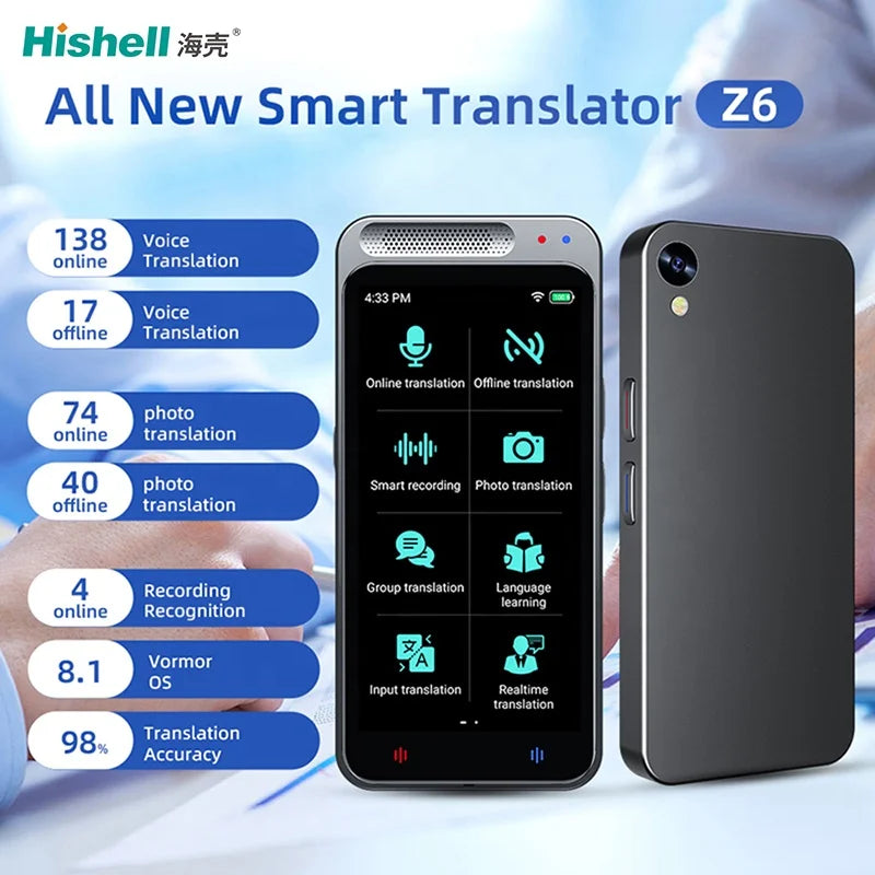 Language Translator Device Offline Portable Instant Voice Smart Electronic